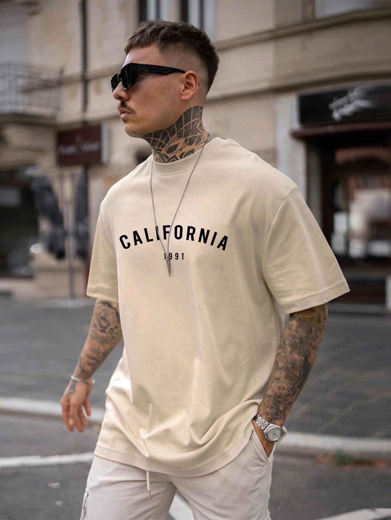 Men Letter Graphic Tee